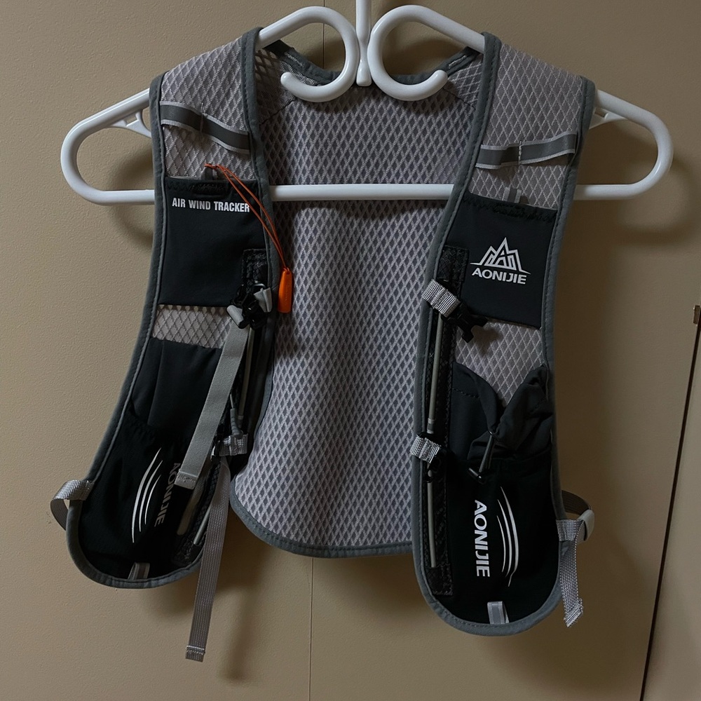 Gray and Black Running Vest